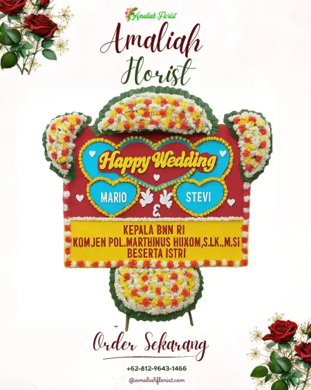 Papan Bunga Pernikahan Pancuran Dewa